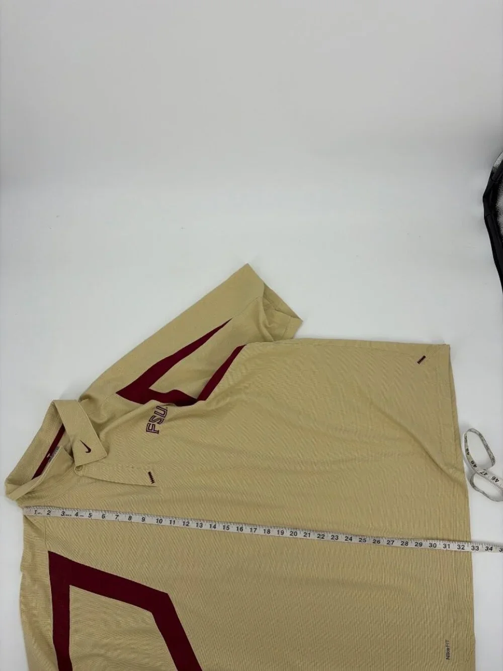 Nike Team Fit Dry FSU Florida State Seminoles Mens XXL Polo Shirt Cream Maroon